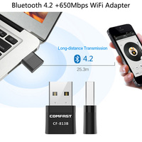 5Ghz USB Bluetooth adaptery Bluetooth 4.2 650Mbps bezprzewodowy komputer Adapter odbiornik Audio nadajnik Dongles Laptop słuchawki 4
